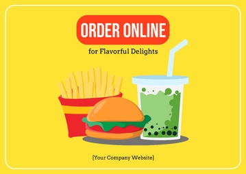 Free Restaurant Design Digital Signage Template to Edit Online