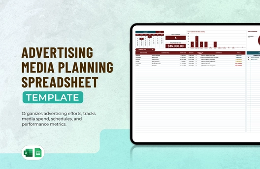 Advertising Media Planning Spreadsheet Template