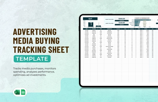 Advertising Media Buying Tracking Sheet Template