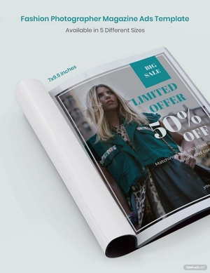Fashion Photographer Magazine Ads Template