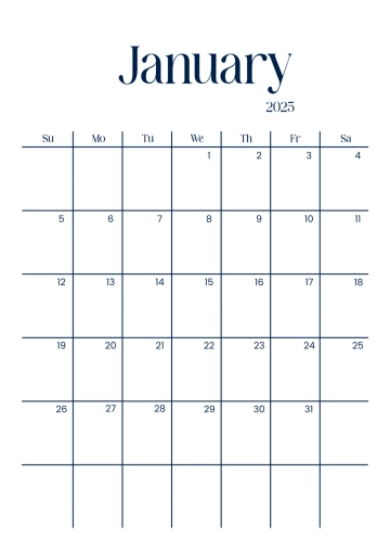 Free Restaurant Yearly Calendar Template to Edit Online