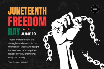 Free Juneteenth Freedom Day Banner Template to Edit Online