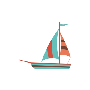 Free Retro Style Sailboat Clipart to Edit Online