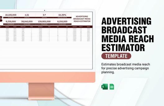 Advertising Broadcast Media Reach Estimator Template