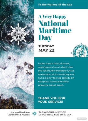 National Maritime Day Invitation Template