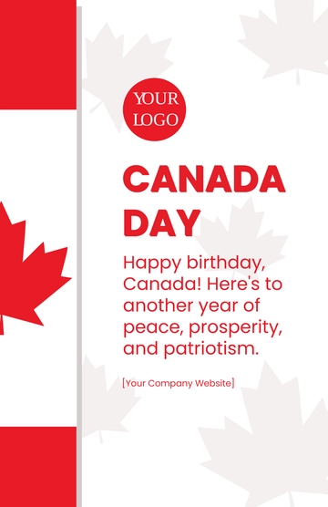 Free Canada Day Poster Template to Edit Online