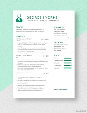 Inside Key Account Manager Resume