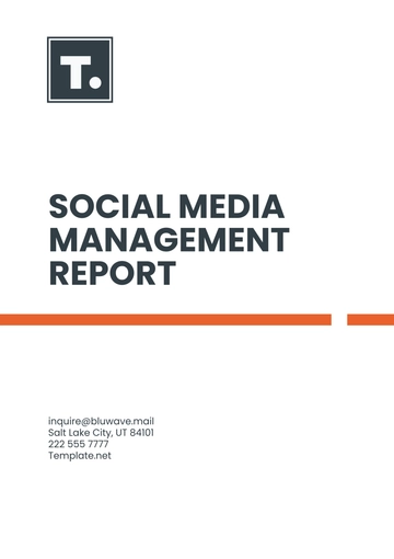 Free Social Media Management Report Template to Edit Online