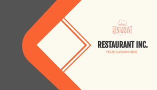 Free Restaurant Service Business Card Template to Edit Online