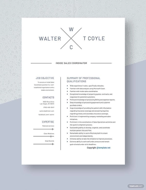 Inside Sales Coordinator Resume