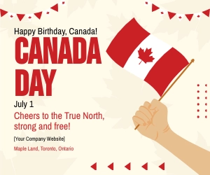 Free Canada Day Party Banner Template to Edit Online