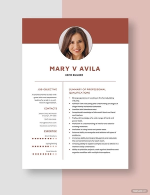 Home Builder Resume