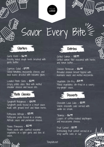 Free Simple Restaurant Menu Board Template to Edit Online