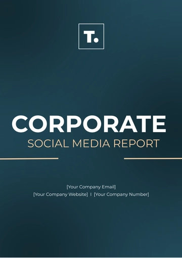 Free Corporate Social Media Report Template to Edit Online