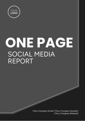 Free One Page Social Media Report Template to Edit Online
