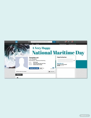 National Maritime Day LinkedIn Profile Banner Template