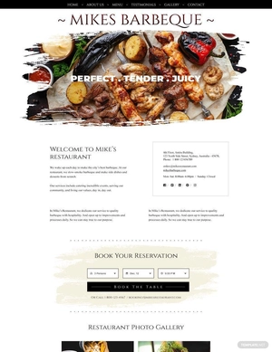 BBQ Restaurant Website Template