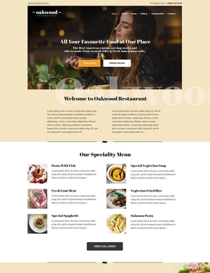 Restaurant Website Template