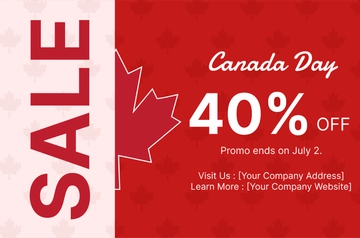Free Canada Day Sale Banner Template to Edit Online