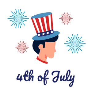 Free 4th of July Animated Clipart Template to Edit Online