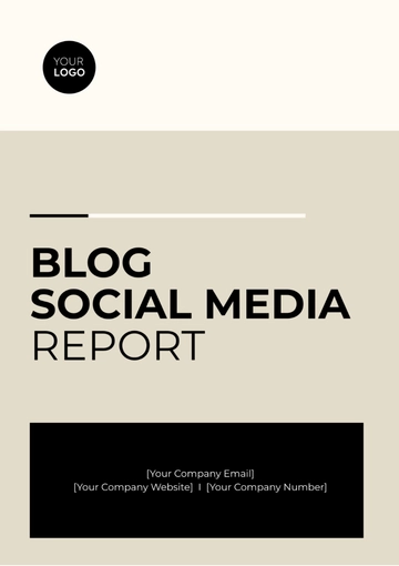 Free Blog Social Media Report Template to Edit Online