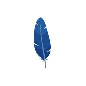Free Blue Feather Clipart to Edit Online