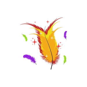 Free Magical Feather Clipart to Edit Online