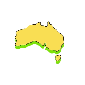 Free Australia Map Icon to Edit Online