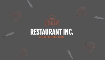 Free Seafood Restaurant Business Card Template to Edit Online