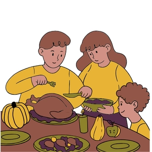 Free Organic Family Dinner Clipart to Edit Online