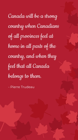 Free Canada Day Inspirational Quote Template to Edit Online