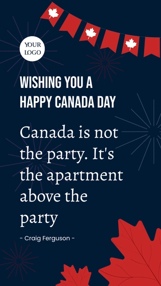 Free Canada Day Wishes Quote Template to Edit Online