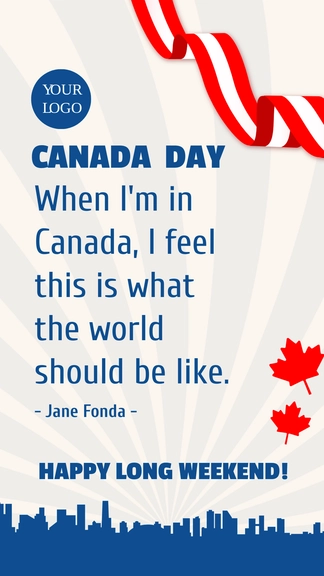 Free Canada Day Long Weekend Quote Template to Edit Online
