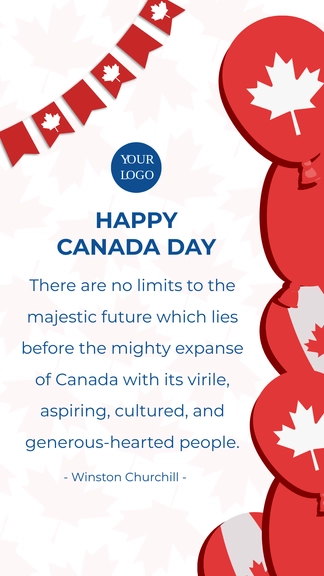 Free Happy Canada Day Quote Template to Edit Online