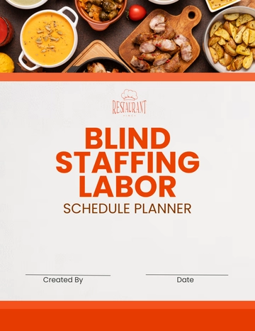 Free Restaurant Blind Staffing Labor Schedule Planner Template to Edit Online