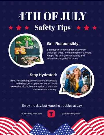 Free 4th of July Safety Flyer Template to Edit Online