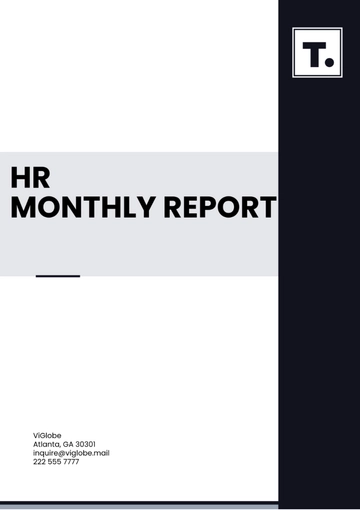 Free HR Monthly Report Template to Edit Online