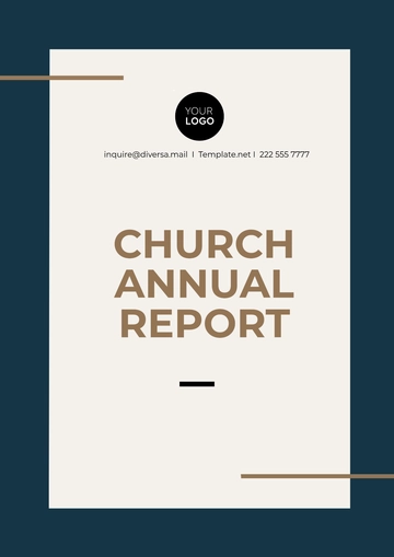 Free Church Annual Report Template to Edit Online