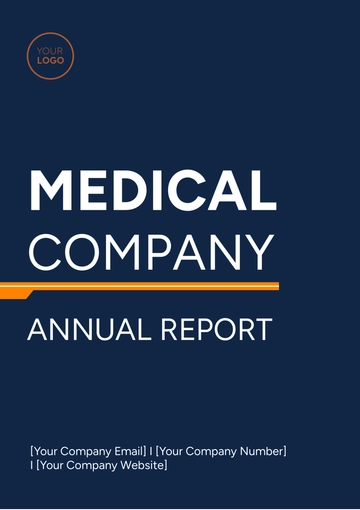 Free Medical Company Annual Report Template to Edit Online