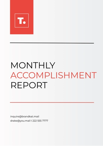 Free Monthly Accomplishment Report Template to Edit Online