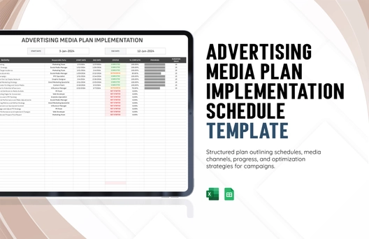 Advertising Media Plan Implementation Schedule Template