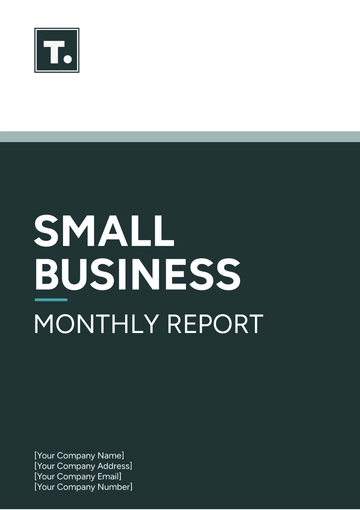 Free Small Business Monthly Report Template to Edit Online