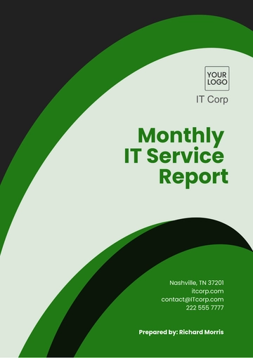 Free Monthly IT Service Report Template to Edit Online
