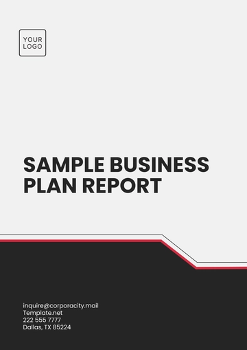 Free Sample Business Plan Report Template to Edit Online