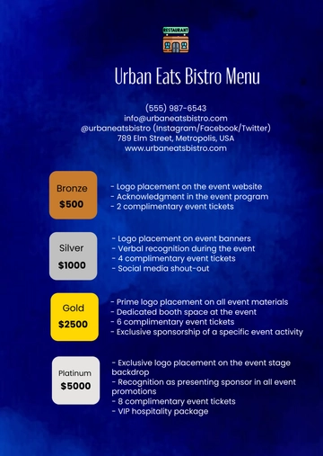Free Event Sponsorship Menu Template to Edit Online