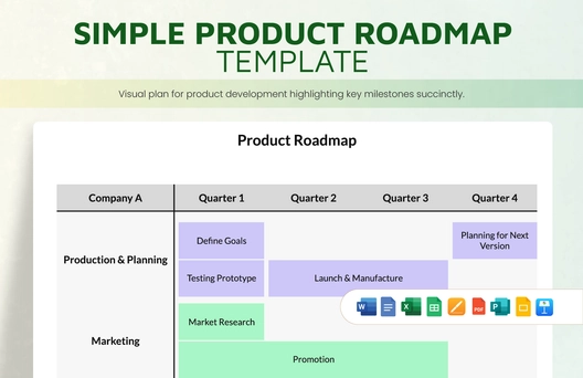 Simple Product Roadmap Template