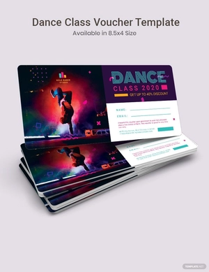Dance Class Voucher Template