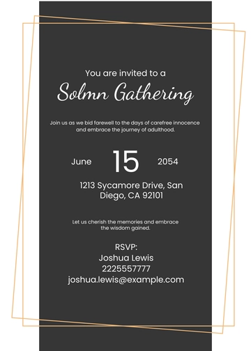 Free Funeral For My Youth Invitation to Edit Online