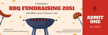 Free Fundraising BBQ Ticket Template to Edit Online