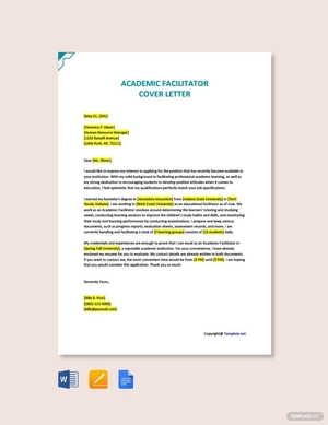 Academic Facilitator Cover Letter